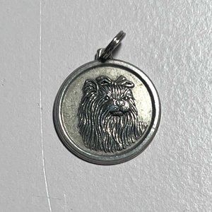 RNC 925 Sterling Silver Italy Yorkshire Terrier Dog Engravable Pendant Charm